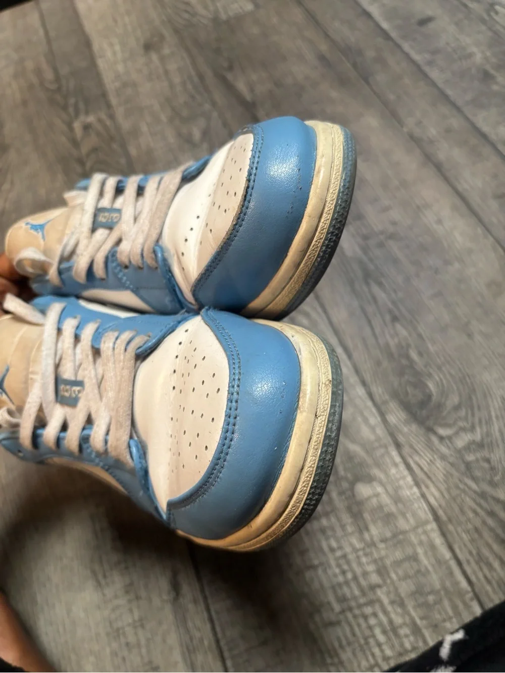 Jordan Low-Top Sneakers in White and Light Blue